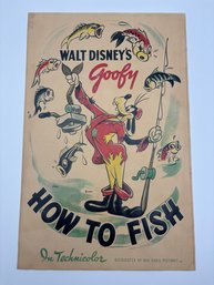 Wintage Walt Disney Goofey Had A Fish In Technicolor