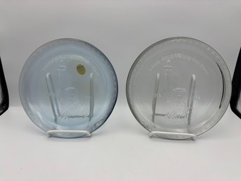 Vintage Tiara Glass Liberty Plates, 1986, Lot Of 2