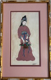 Vintage Oriental Asian Painting By S. Wagner 10' X 15'