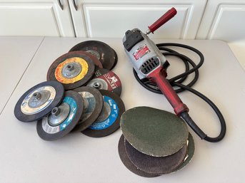 Vintage Milwaukee Heavy Duty Sander With Grinding Wheels
