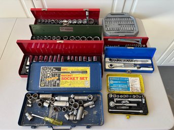 Large Lot Of Socket Sets, Proto, Blackhawk, Misc