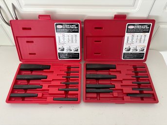 Lot Of 2 Proto 10 Piece Screw And Pipe Extrator Sets, Model 9500B
