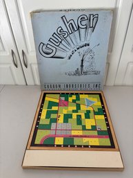 Vintage 1950's Gusher Oil Board Game Oil Drilling Game