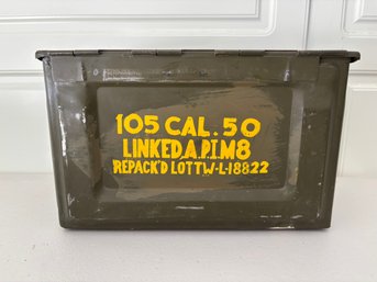 Vintage Military Green Ammo Box .50 CAL