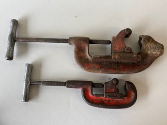 Vintage Ridgid Heavy Duty Pipe Cutters Lot Of 2