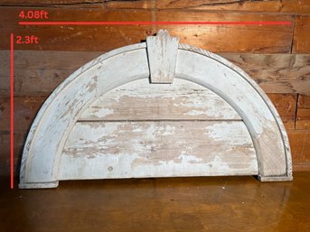 Architectural Salvage White Moulding Door Pediment Arch 49 X 27.5