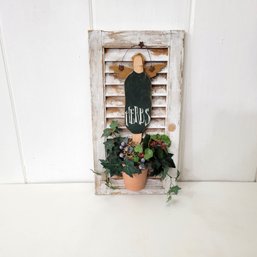 Garden Angel Shutter Wall Hanging