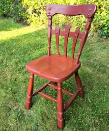 Vintage Red Cottage Style Side Chair