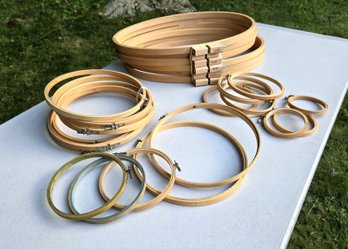 Quilting Or Embroidery Hoops Large Lot