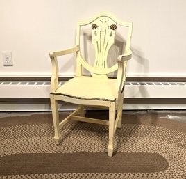 Shabby Chic Carved Mahogany Accent Chair