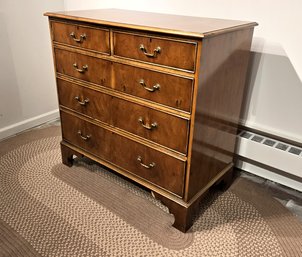 Antique Burl Wood Chest Of Drawers