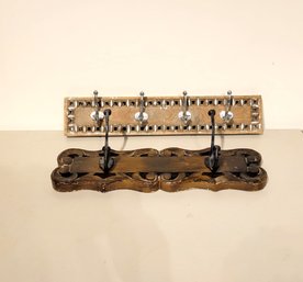 Carved Wood Wall Hooks Coat Hooks