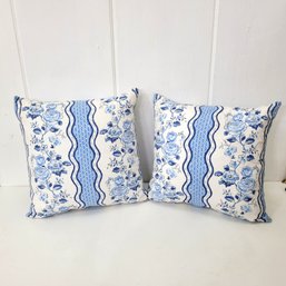 French Country Blue And White Accent Pillows