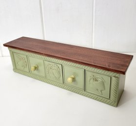 Sage Green Shelf With Drawer