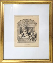 Antique Print Punch Or The London Charivari 1886 Framed