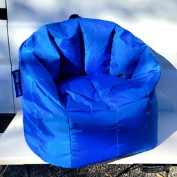 Big Joe Blue Nylon Bean Bag Chair