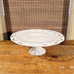 Westmoreland Milk Glass Cake Pedestal Cake Plate