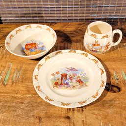 Royal Doulton Bunnykins Child's Plate, Bowl And Cup