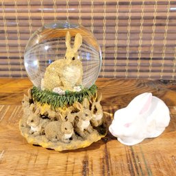 Westland Musical Bunny Snow Globe