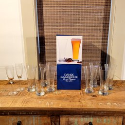 Dansk Pilsner Glasses And Champagne Flutes
