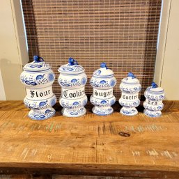 Blue Onion Canister Set