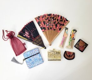 Vintage Fans, Coin Purses, And Combs