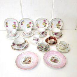 Romantic China Teacups And Floral Plates Large Lot