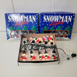Vintage Snowman Christmas Lights
