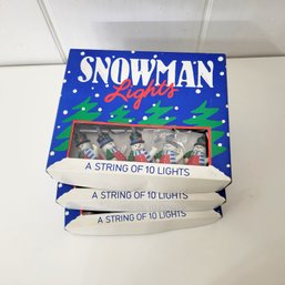 Vintage Snowman Christmas Lights