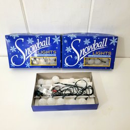 Vintage Snowball Christmas Lights