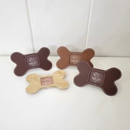 Dog Bone Shaped Photo Frames, Lot Of Four