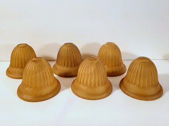 Amber Glass Lampshades Set Of Six