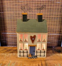 Light Up Wood House Box