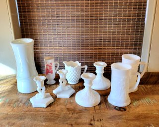 Milk Glass Collection, Odd Lot