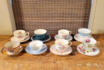 Vintage Teacups And Saucers, Mismatched Tea Party Sets