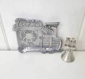 Christmas Train Bell And Candy Dish