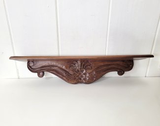 Carved Wood Wall Shelf