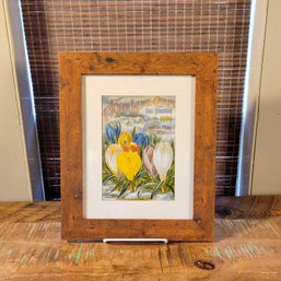 Vintage Floral Print Framed