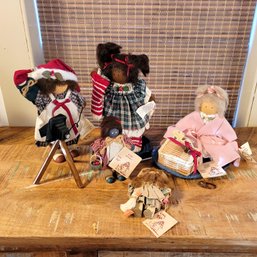 Vintage Christmas Lizzie High Dolls, Folk Dolls