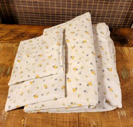 Ralph Lauren Queen Size Cotton Floral Sheet Set
