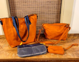 Tote Bag With Matching Purse And Accessories