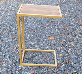 Metal/Wood Chairside/End Table
