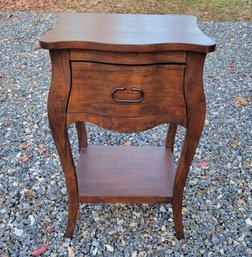 Country French End Table/Nightstand W/Bottom Shelf & Drawer