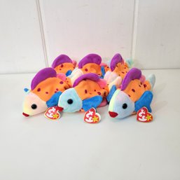 TY Beanie Babies Lips Fish Lot Of Six