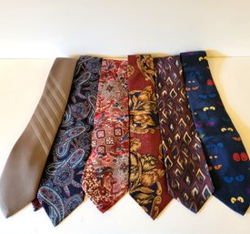 Men's Neck Tie Collection, Lot Of Six  Assorted #3