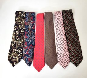 Men's Neck Ties Six Assorted Designs Lot #5