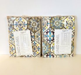 Pair Of Lined Grommet Top Curtain Panels New In Package