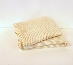 Metallic Gold Striped Tablecloths