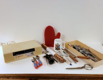 Kitchen Vintage Odd Lot With Under Counter Radio