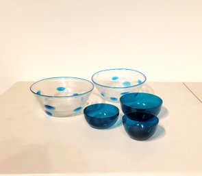 Blue Glass Bowls